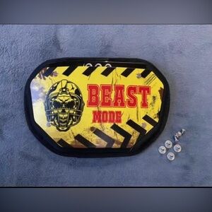 Beast Mode Kids Football Back Plate - Yellow and Black